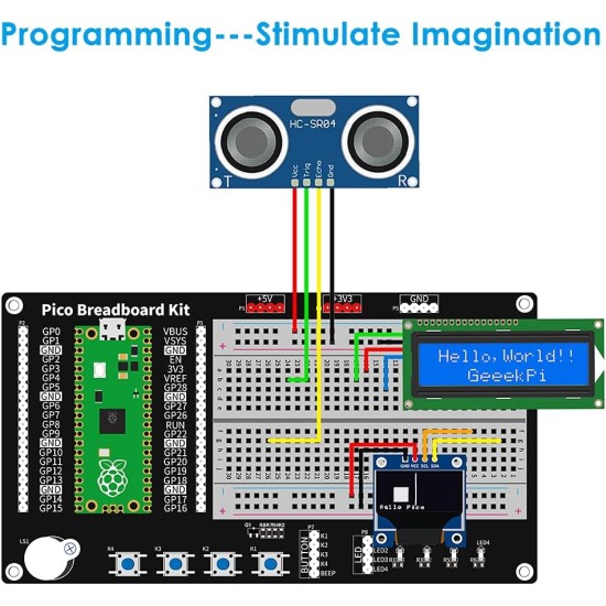 GeeekPi Basic Starter Kit for Raspberry Pi Pico/Pico W, BreadBoard Kit with Half-Size Breadboard and Jumper Wire Pack for Raspberry Pi Pico/Pico W (Raspberry Pi Pico/Pico W Not Included) GeeekPi Basic Starter Kit for Raspberry Pi Pico/Pico W, BreadBoard Kit with Half-Size Breadboard and Jumper Wire Pack for Raspberry Pi Pico/Pico W (Raspberry Pi Pico/Pico W Not Included)